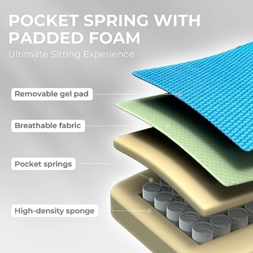 Comfortable Dowinx Gaming Chair with Pocket Spring Cushion