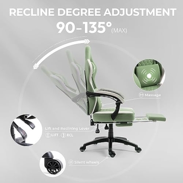 Comfortable Dowinx Gaming Chair with Pocket Spring Cushion