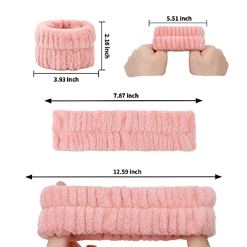 AMCAMI 9 Pcs Headband and Wristband Set for Kids