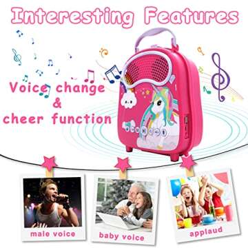NA Kids Karaoke Machine for Kids with Microphones