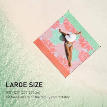 HIHOHO Beach Blanket Extra Large Waterproof Sandproof