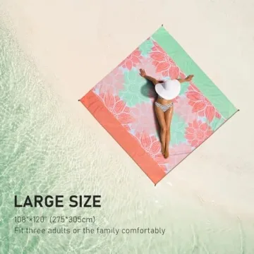 HIHOHO Beach Blanket Extra Large Waterproof Sandproof