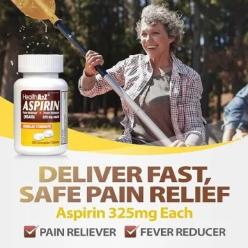 HealthA2Z Aspirin 325mg Uncoated Tablets for Relief