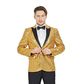 MAGE MALE Mens Tails Slim Fit Tailcoat Sequin Dress Coat Swallowtail Dinner Party Wedding Blazer Sui...
