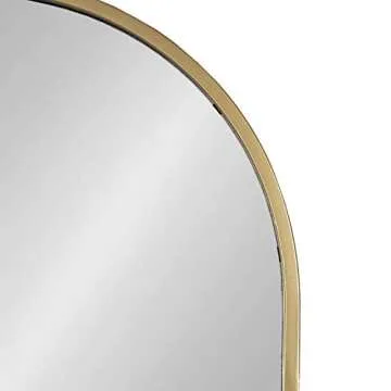 Kate and Laurel Valenti Arched Wall Mirror - 24x32 Gold Decor