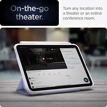 Spigen Ultra Hybrid Pro Designed for 8.3 inch iPad Mini 7 Case A17 Pro (2024), iPad Mini 7th/6th Generation Case (2024/2021) w/Clear Transparent Back and Pencil Holder - Lavender