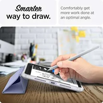 Spigen Ultra Hybrid Pro Designed for 8.3 inch iPad Mini 7 Case A17 Pro (2024), iPad Mini 7th/6th Generation Case (2024/2021) w/Clear Transparent Back and Pencil Holder - Lavender