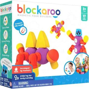 Blockaroo Magnetic Foam Building Blocks - STEM Fun