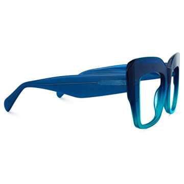 Vooglam Oversize Square Blue Light Glasses for Women Anti UV Eyestrain Computer Phone TV Eyewear Blue Rosaura