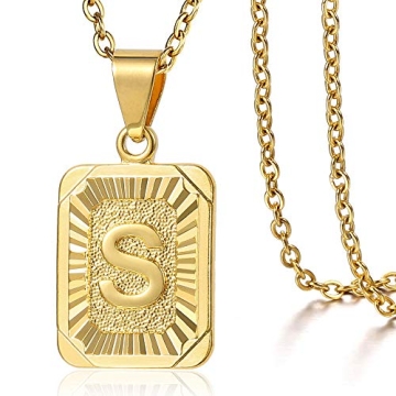 Trendsmax Gold Plated Initial S Necklace for Stylish Gift