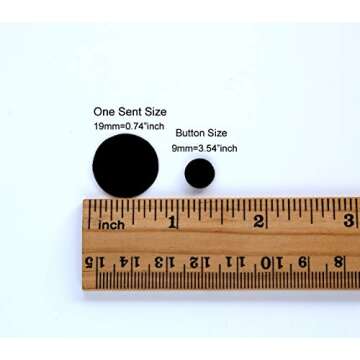 GANSSIA 11/32 Inch (9mm) Very Small Button Tiny Size Sewing Flatback Resin Buttons Color Black Pack of 500 Pcs