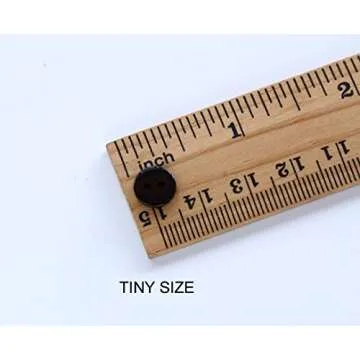 GANSSIA Small Black Resin Buttons Pack of 500, 9mm