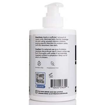 Advanced Clinicals Collagen Lotion + Peptide Cream - Hydrating Anti-Aging Moisturizer