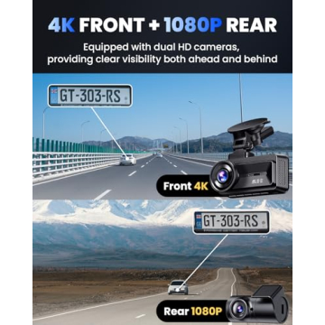 Premium 4K Dual Dash Cam - WiFi, GPS, Night Vision