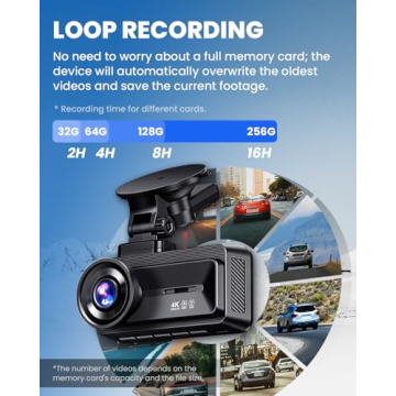 Premium 4K Dual Dash Cam - WiFi, GPS, Night Vision