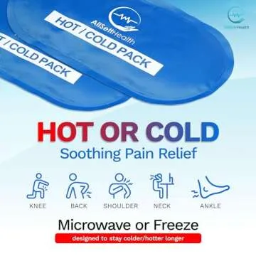 Reusable Hot and Cold Gel Ice Packs for Injuries | Cold Compress, Ice Pack, Gel Ice Packs, Cold Packs for Injuries, 10.5" x 5" | 4 Pack