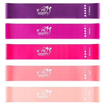 Fit Simplify Resistance Loop Exercise Bands Set of 5 Quality