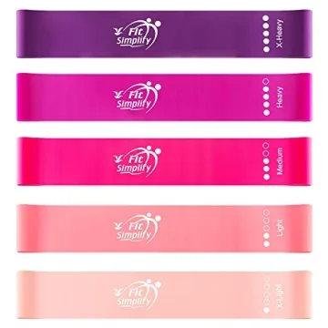 Fit Simplify Resistance Loop Exercise Bands Set of 5 Quality