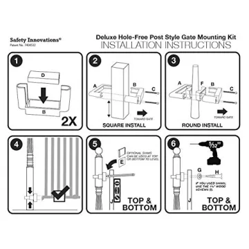 Safety Innovations Baby Gate Kit - Easy No Hole Installation