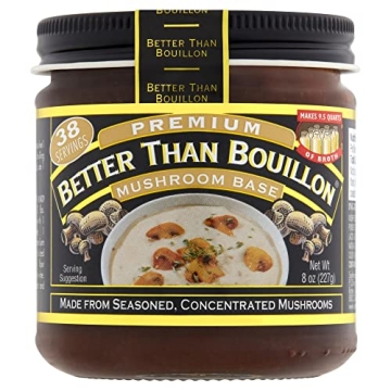 Better Than Bouillon Premium Mushroom Base, Crafted from Quality Mushrooms for Intense Flavor, Makes...