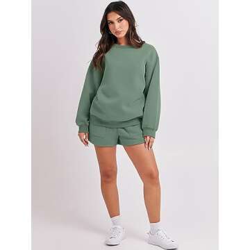 Cozy ANRABESS Women 2 Piece Sweat Shorts Set 2025