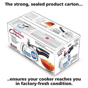 Hawkins 2 Litre Contura Pressure Cooker, Stainless Steel Inner Lid Cooker, Handi Cooker, Induction Cooker, Small Cooker, Silver (SSC20)