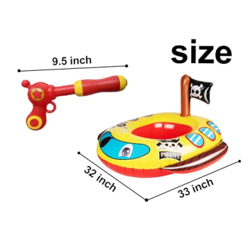 Pool Floats Kids with Water Gun for Summer Fun