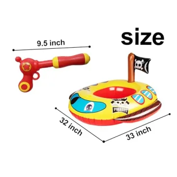 Pool Floats Kids with Water Gun for Summer Fun