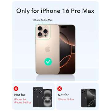 ESR for iPhone 16 Pro Max Case, Camera Control Compatible with MagSafe, Military-Grade Protective Ca...