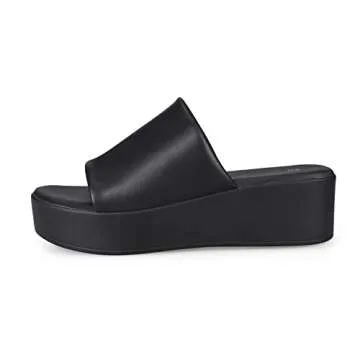 Zero-Sum Women's Platform Sandals Comfortable Open Toe Backless Slip On Wedge Sandals Summer Casual ...