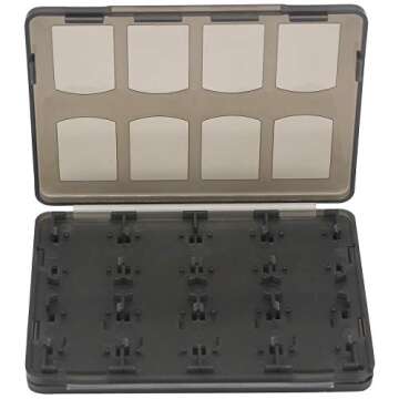 OSTENT 18 in 1 Game Memory Card Holder Case Storage Box for Sony PS Vita PSV Color Black