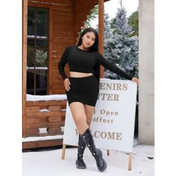 LAGSHIAN Women Sexy 2 Piece Club Dress - Chic & Trendy