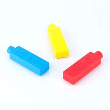 Chew Brick Chewable Pencil Toppers - 3-Pack - Chewy Sensory Aid for Autism & Oral Motor Special Needs Kids - Chewing Topper Helps Girls & Boys with Biting Teething by Solace (Mild, Chewy)