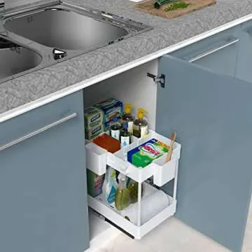 Under Cabinet Sliding Storage Drawer Basket Organizer