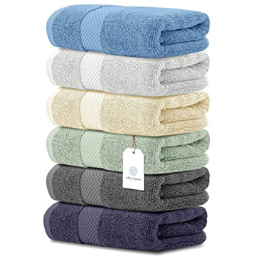 White Classic Luxury Hand Towels for Bathroom-Hotel-Spa-Kitchen-Set - Circlet Egyptian Cotton - 16x3...