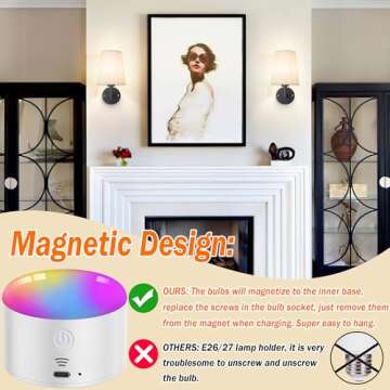 Wall Sconce Battery Operated Wall Light Fixure with Remote Control, Dimmable Battery Operated Wall Sconces Set Of Two, Indoor Wireless Wall Mounted Lamp with Rechargable Bulb For Bedroom Living Room (