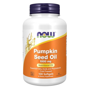 NOW Supplements Pumpkin Seed Oil 1000 mg - Essential Fatty Acids in 100 Softgels