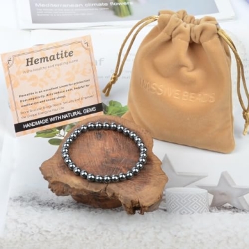 MASSIVE BEADS Hematite Bracelet - Handmade Healing Gift