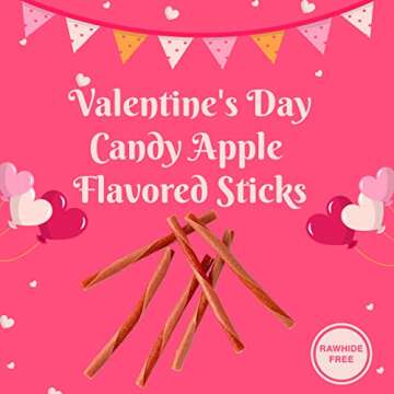 Rawhide Free Apple Twist Sticks for Dogs - 10pk Delight