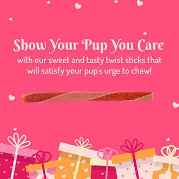 Rawhide Free Apple Twist Sticks for Dogs - 10pk Delight