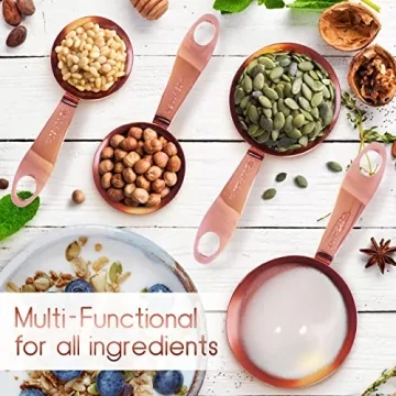 Stylish AGRUS Copper Measuring Cups and Spoons Set