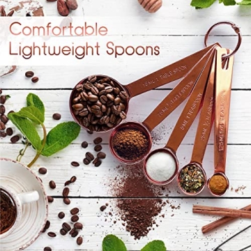Stylish AGRUS Copper Measuring Cups and Spoons Set