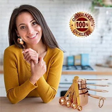 Stylish AGRUS Copper Measuring Cups and Spoons Set