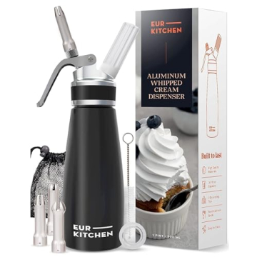 EurKitchen Professional Whipped Cream Dispenser for Home Cooking