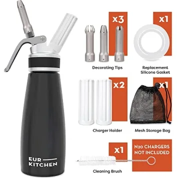 EurKitchen Professional Whipped Cream Dispenser for Home Cooking