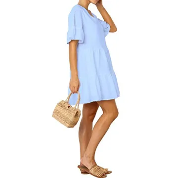 FancyInn Women’s Sweet Shift Tunic Dress with Pockets