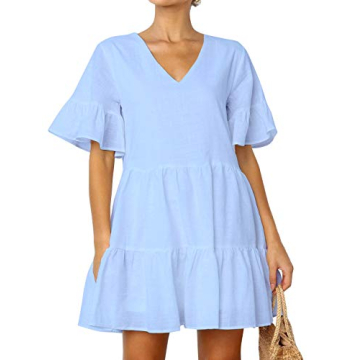 FancyInn Women’s Sweet Shift Tunic Dress with Pockets