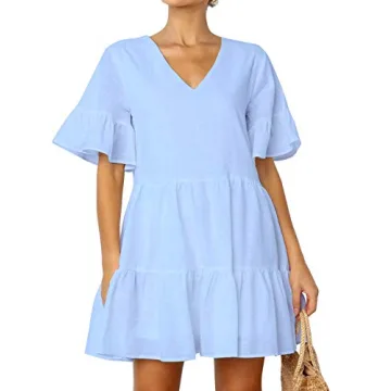 FancyInn Women’s Sweet Shift Tunic Dress with Pockets