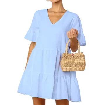 FancyInn Women’s Sweet Shift Tunic Dress with Pockets