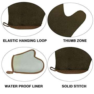 4 Pack Self Tanning Mitt Applicator Kit, with Self Tanner Mitt, Self Tan Back Applicator, Exfoliatin...